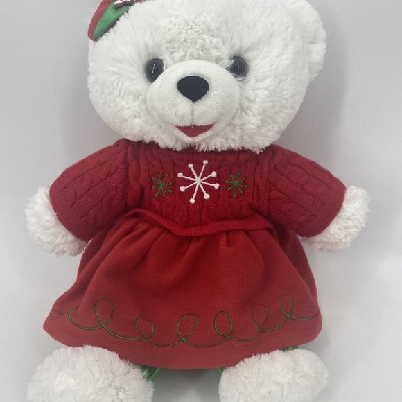 Snowflake Teddy 2015 Dan Dee Christmas Holiday Teddy Bear Plush Stuffed Animal - Picture 1 of 8